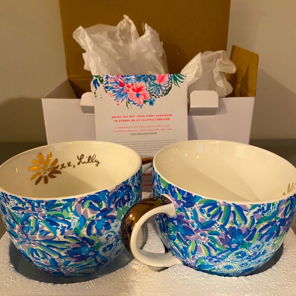 Lilly Pulitzer Ceramic Mugs - never used